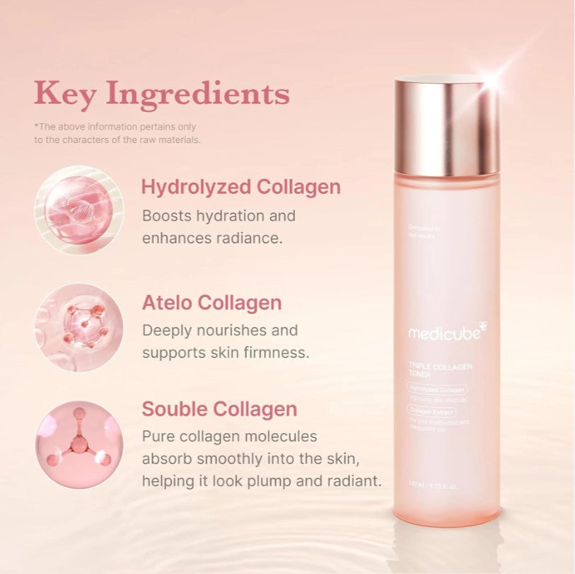 Medicube Triple Collagen Toner Hydrolyzed Collagen 140ml.