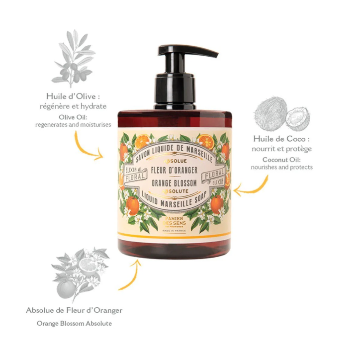 Panier Des Sens Absolute Liquid Marseille Soap Orange Blossom 500ml