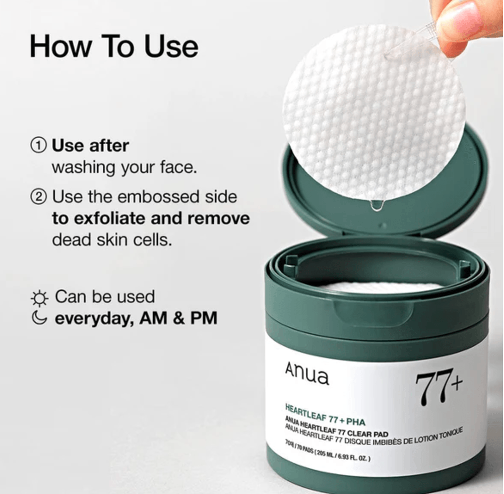 ANUA HEARTLEAF 77 CLEAR PAD 205ML (70PADS)