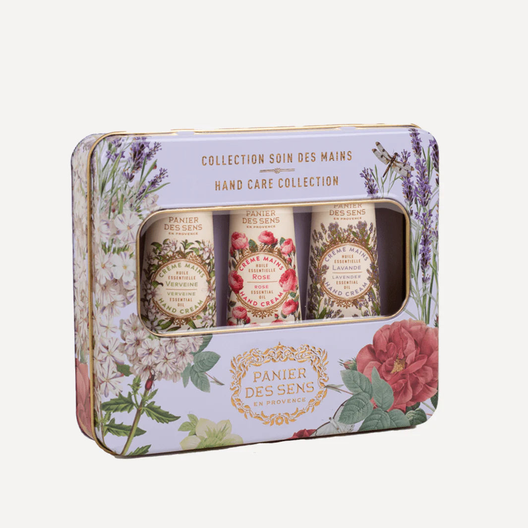 Panier Des Sens Hand Cream Set with Essential Oils – Lavender, Rose, Verbena