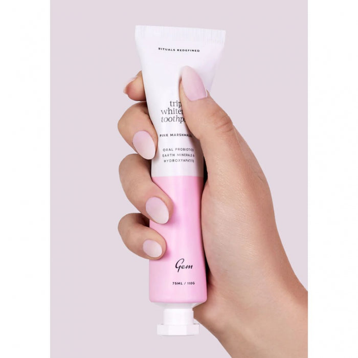 Gem Triple Whitening Toothpaste 100g - Pink Marshmallow