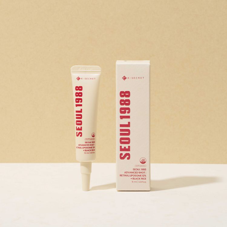 SEOU1988 skincare product packaging on a beige background