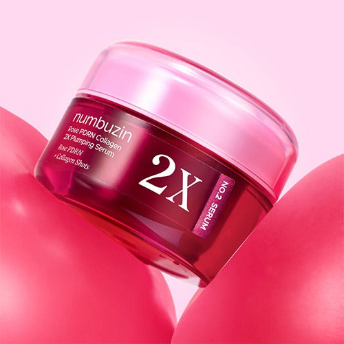 Numbuzin No.2 Rose PDRN Collagen 2X Plumping Serum + Collagen Shot 30ml