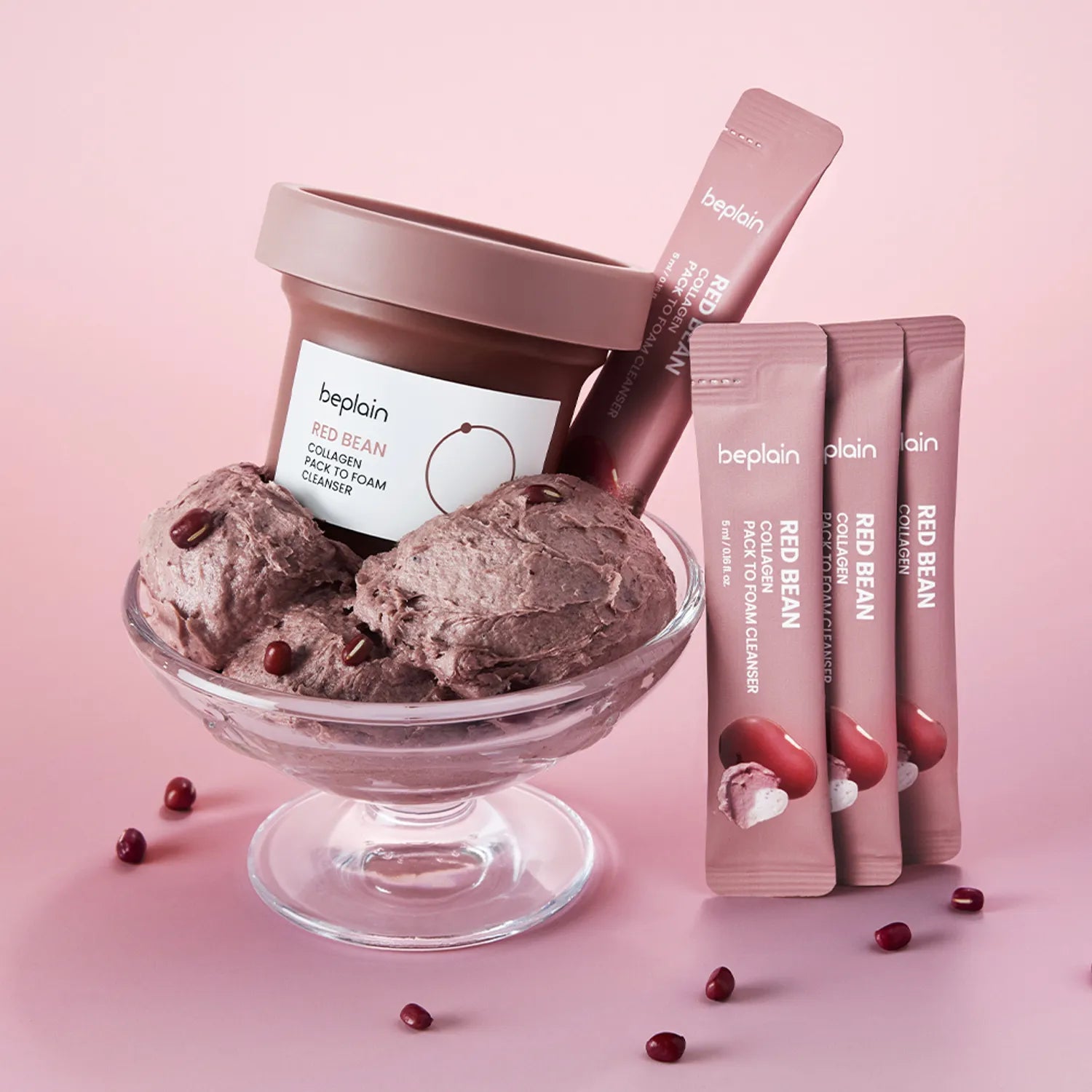 BEPLAIN Red Bean Collagen Pack To Foam Cleanser 100ML