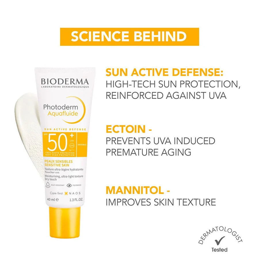 Bioderma Photoderm Aqua fluide SPF50+ Invisible for Sensitive skin 40ml