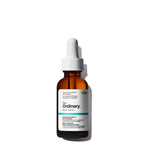 The Ordinary hair care serum bottle with dropper on a white background