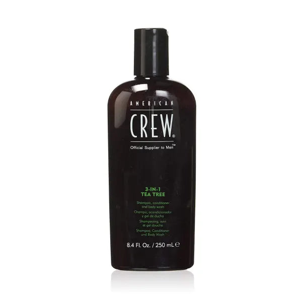 American Crew 3-in-1 Tea Tree Shampoo, Conditioner & Body Wash for Men (250 ml)