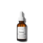 The Ordinary skincare serum bottle with dropper on a white background