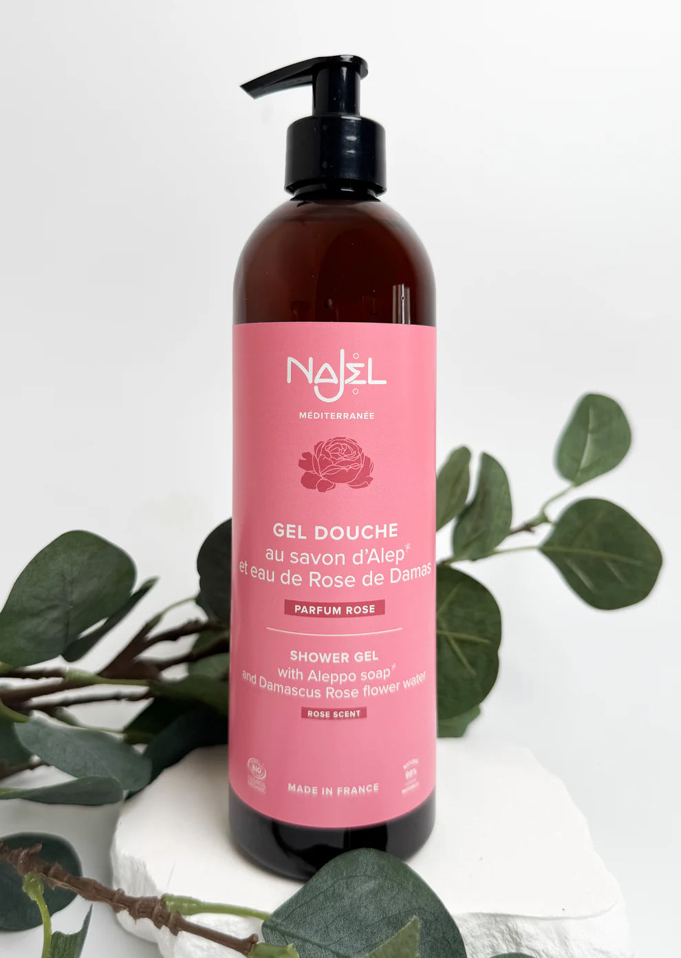 Najel Organic Aleppo Soap Shower Gel Damscus Rose