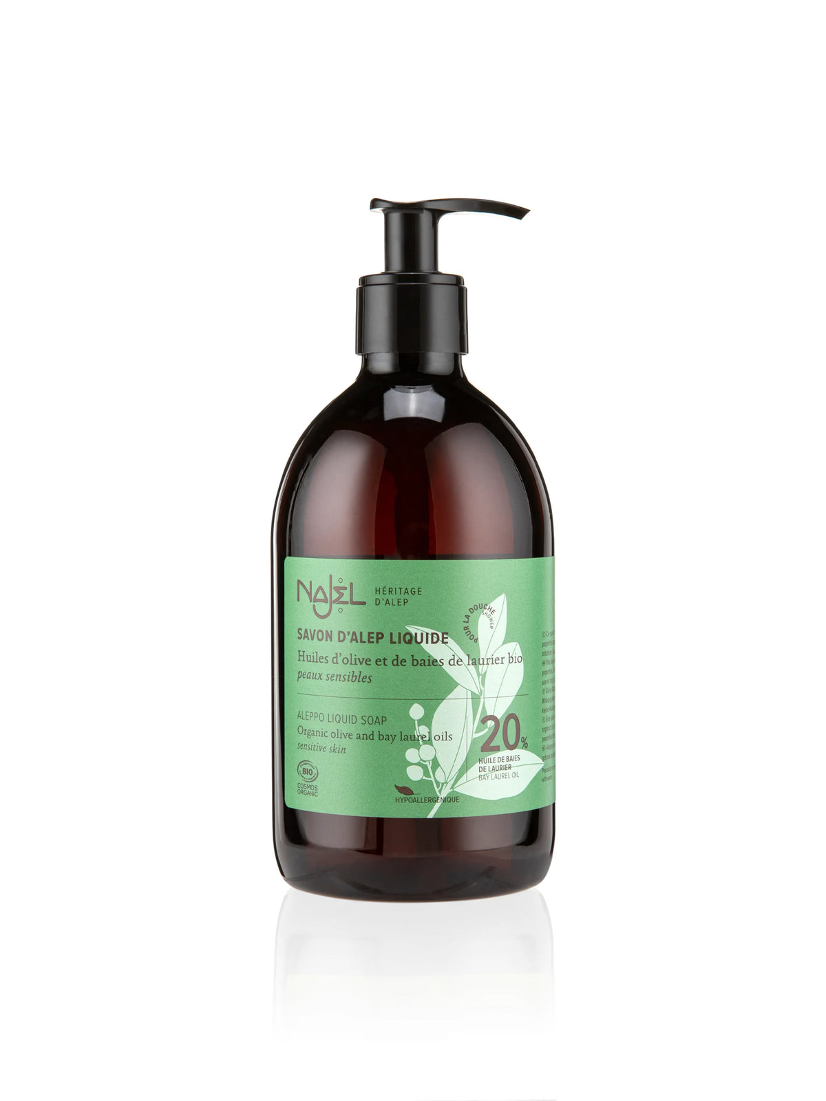 Najel Organic Aleppo Liquid Soap Organic Olive & BLO 20%