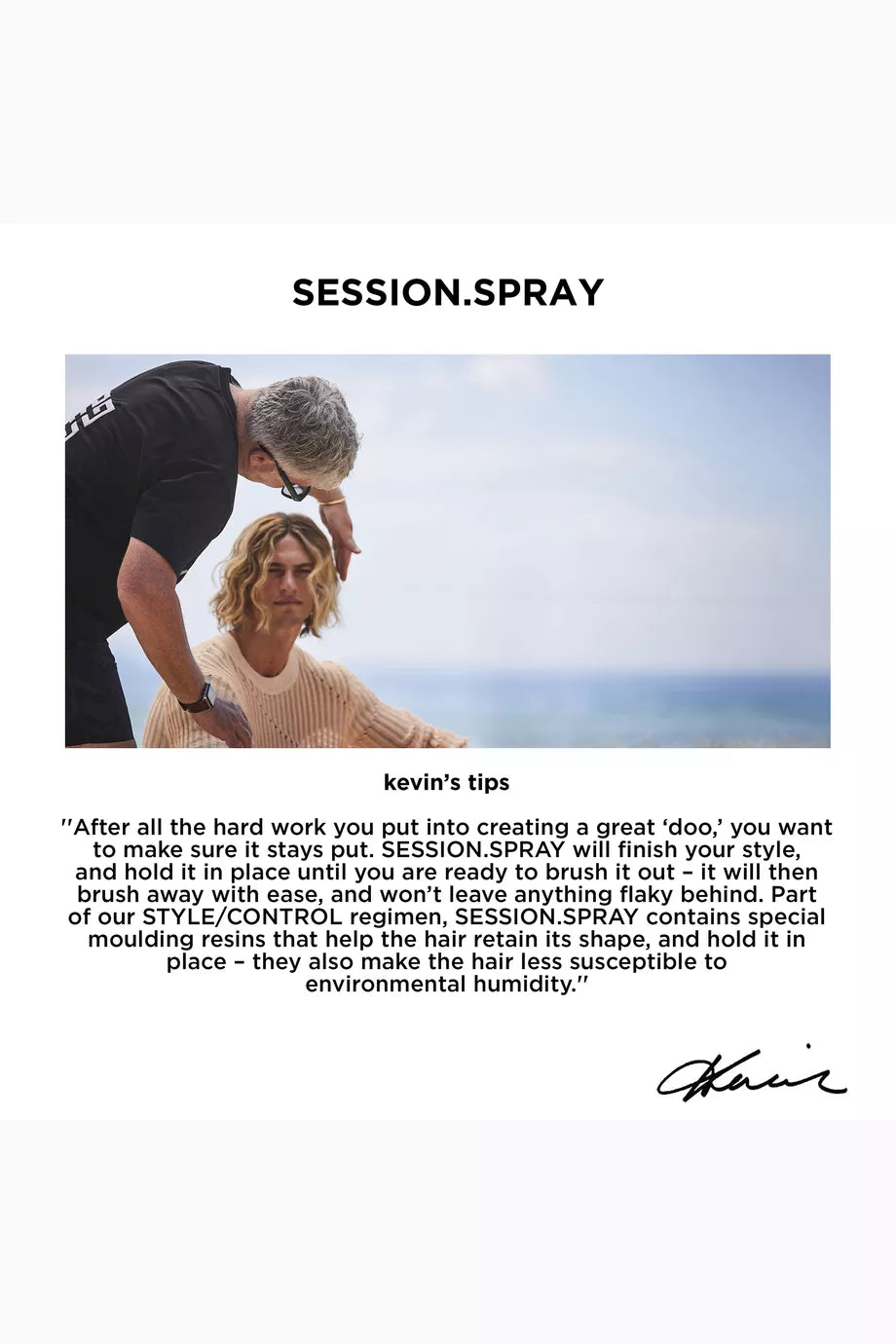 Kevin Murphy Session Spray Strong Hold Finishing Spray For All Hair Types 100ml