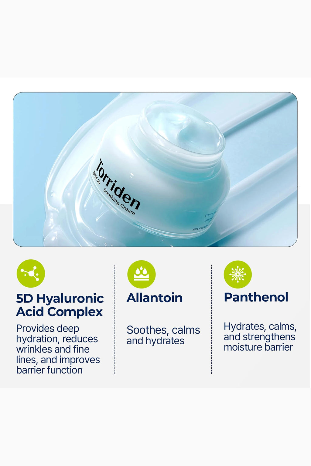 Torriden Dive-in Hyaluronic Soothing Cream 100ml