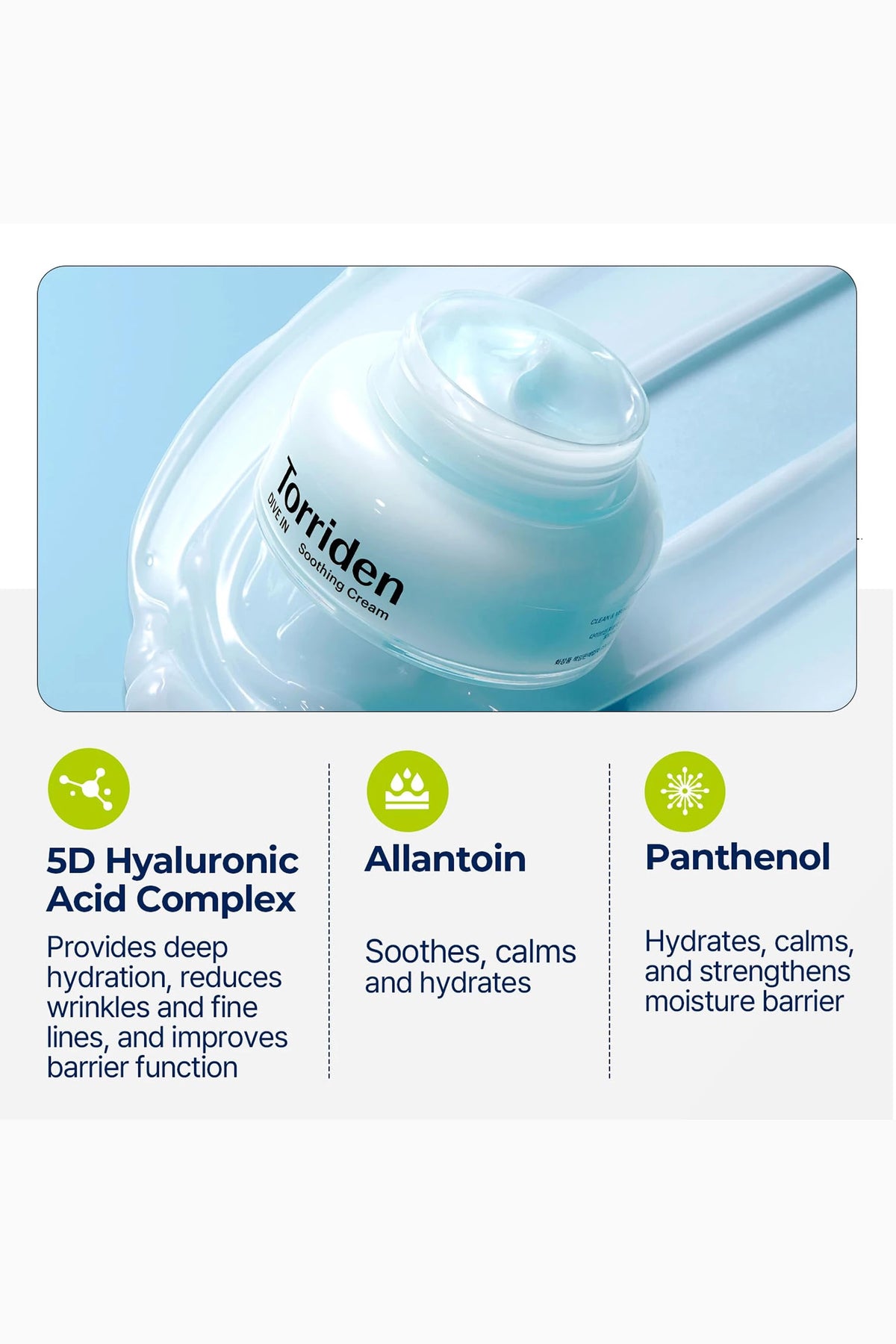 Torriden Dive-in Hyaluronic Soothing Cream 100ml