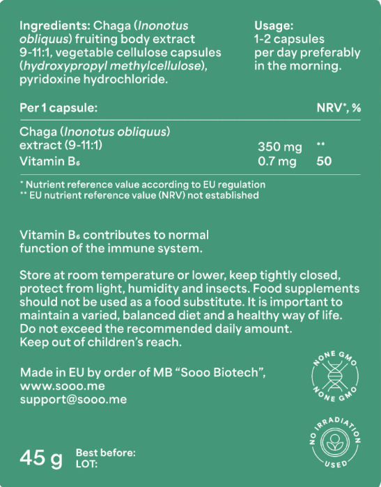 SOOO immune — Chaga Extract 9–11:1