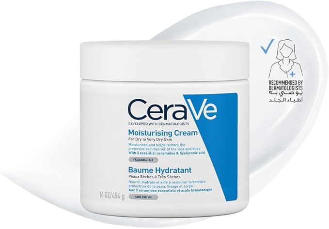 CeraVe Fragrance Free Moisturising Cream For Dry To Very Dry Skin 454g