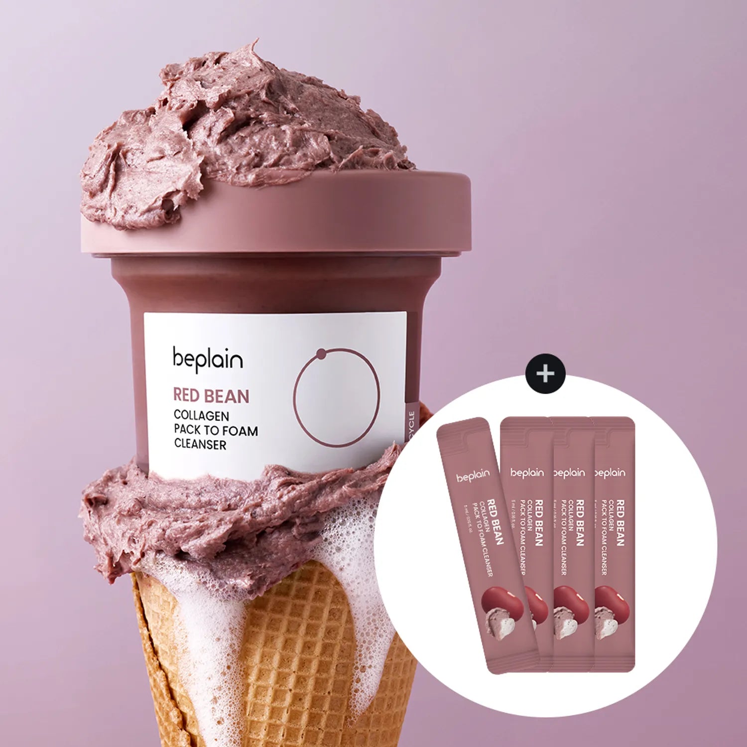 BEPLAIN Red Bean Collagen Pack To Foam Cleanser 100ML