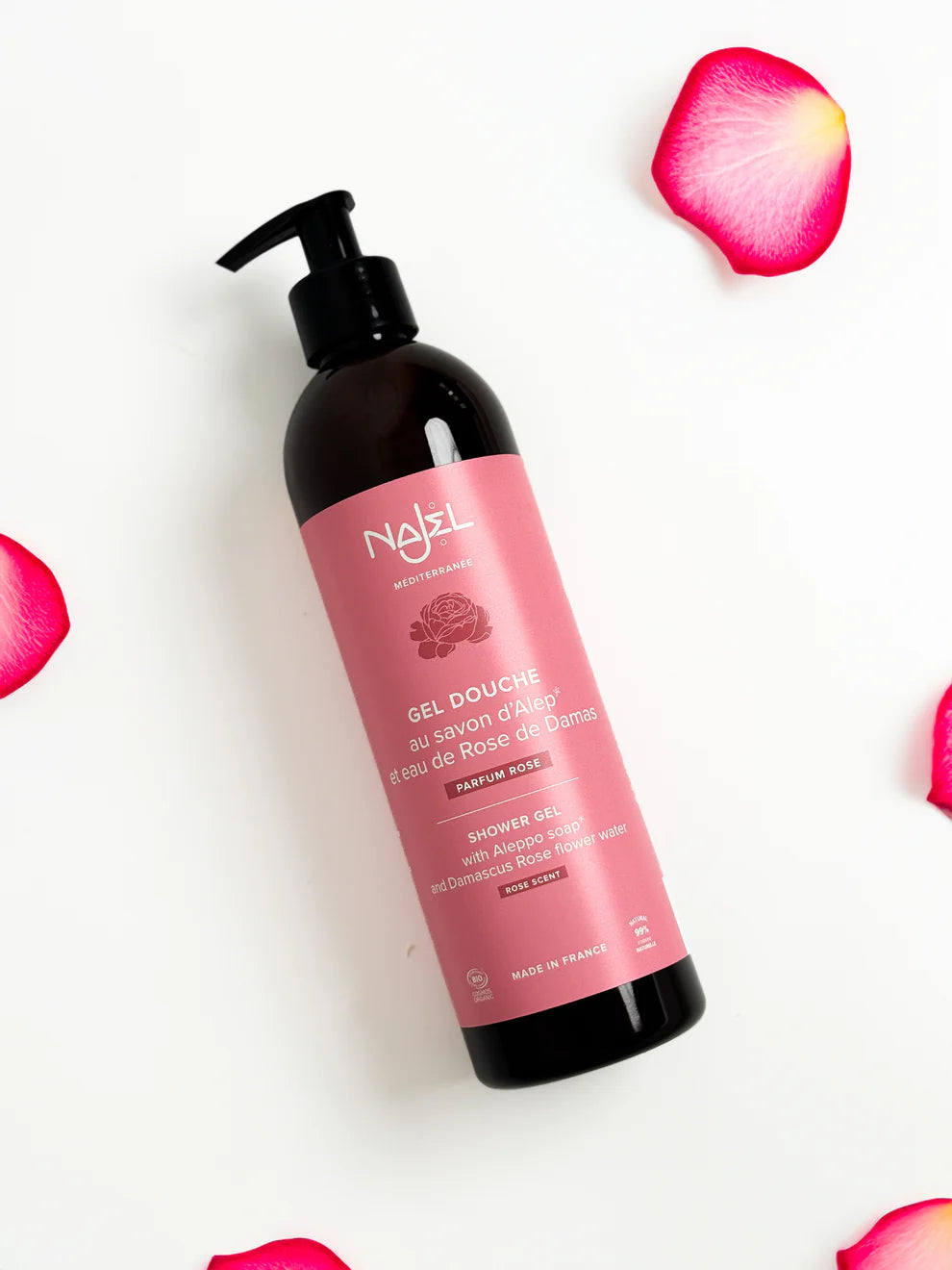 Najel Organic Aleppo Soap Shower Gel Damscus Rose