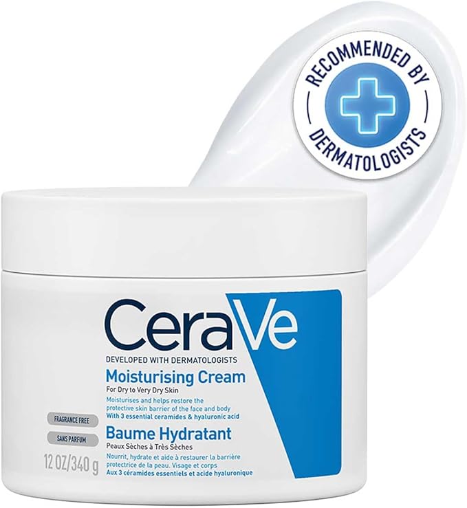 CeraVe Fragrance Free Moisturising Cream For Dry To Very Dry Skin 340g