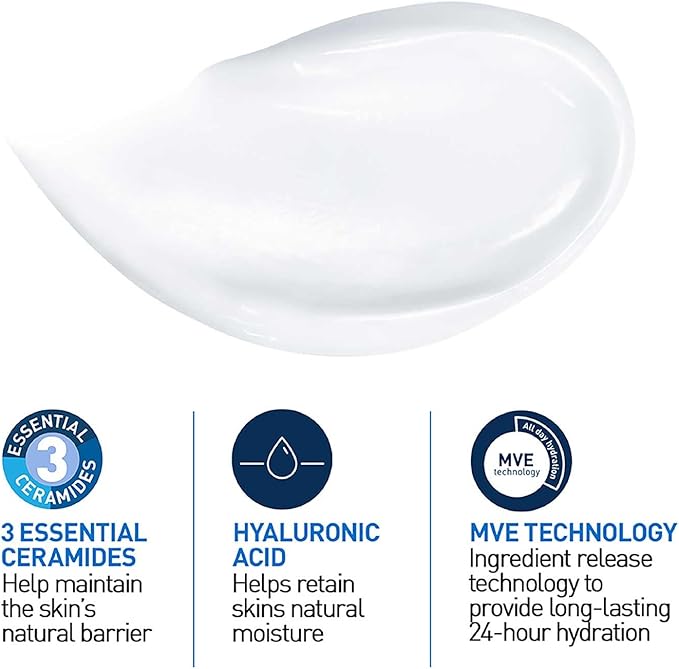 CeraVe Fragrance Free Moisturising Cream For Dry To Very Dry Skin 340g