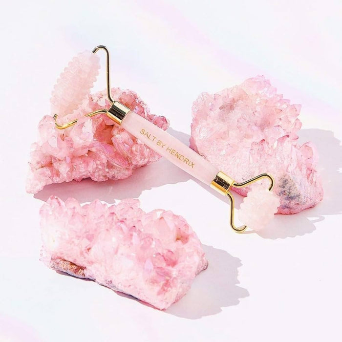 Salt By Hendrix Face Roller - Textured Rose Quartz
