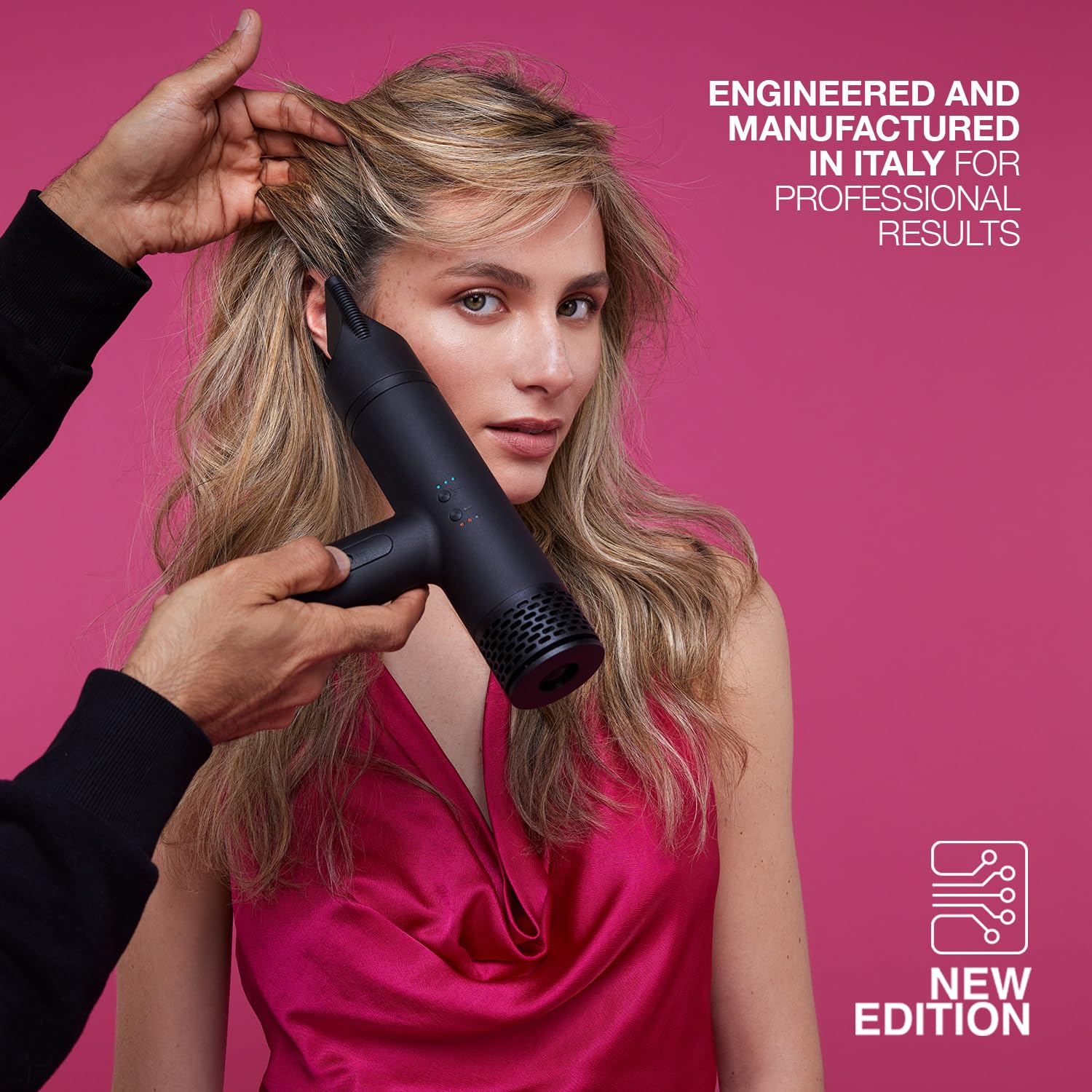 Elchim - Anemos V2 Ultra-Light Professional Hair Dryer with Sonic Micro-Brushless Technology - Black, 1875 Watts