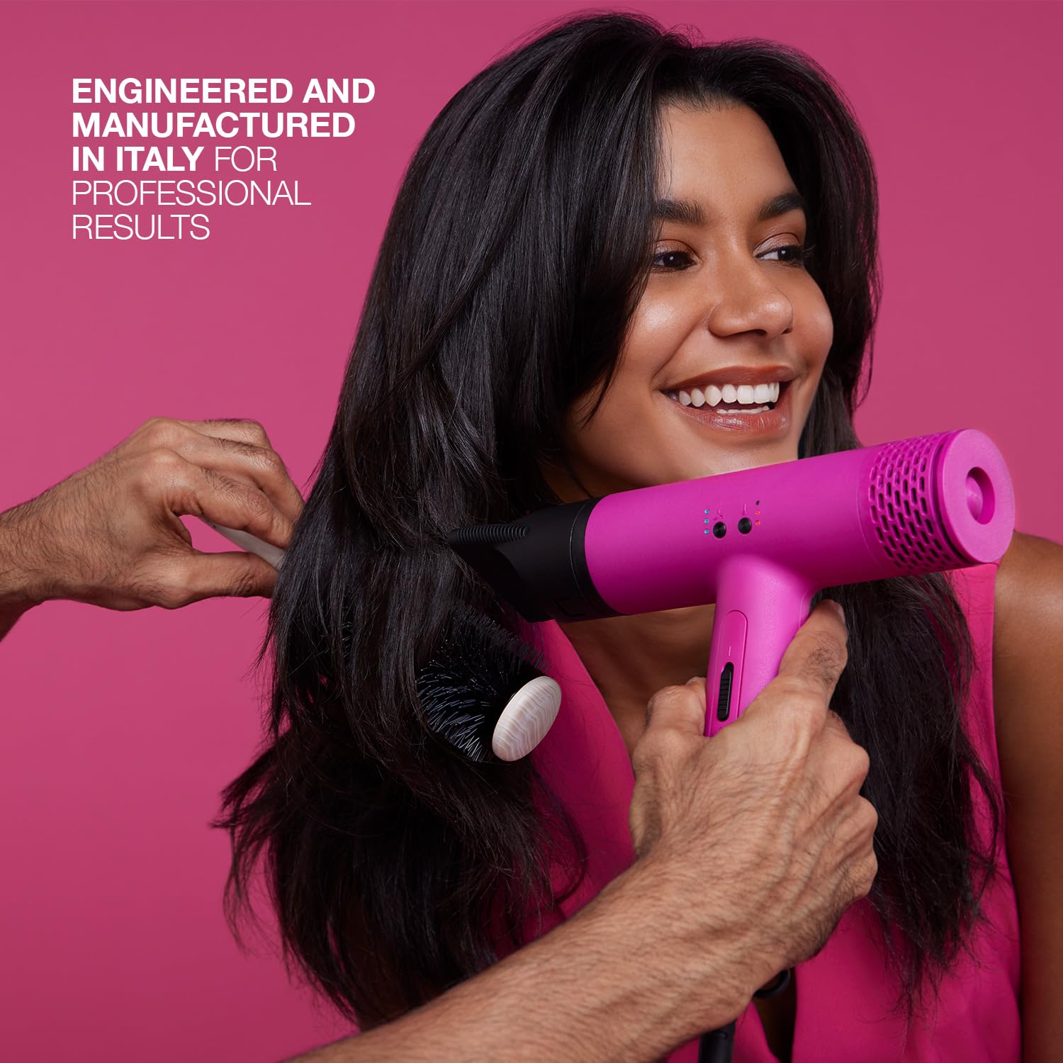 Elchim - Anemos V2 Ultra-Light Professional Hair Dryer with Sonic Micro-Brushless Technology - Pink Purple, 1875 Watts