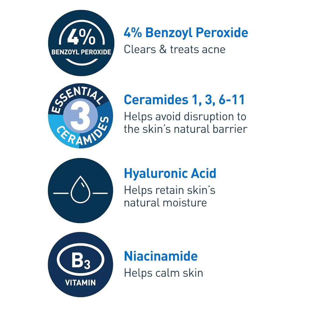 CeraVe Anti‑Acne Foaming Cream Cleanser 4% 150ML