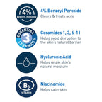 CeraVe Anti‑Acne Foaming Cream Cleanser 4% 150ML