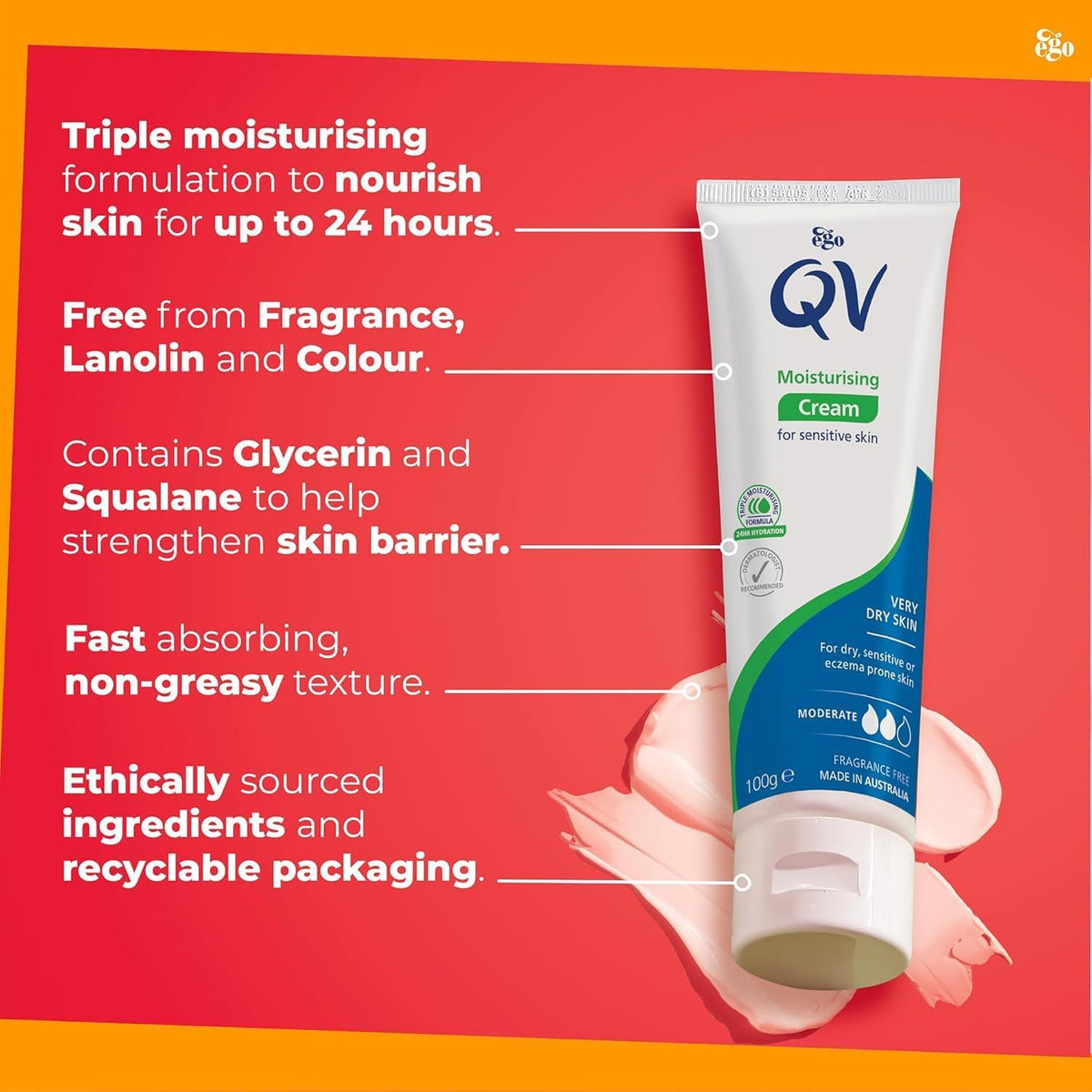 EGO QV Moisturizing Cream for Sensitive Skin 100gm