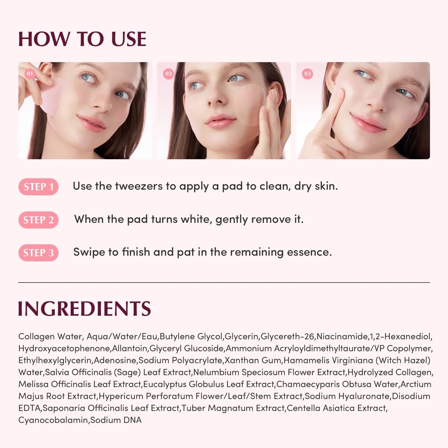 EQQUALBERRY COLLAGEN PORE-TIGHT UP GEL TONER PADS 140ML/60PADS