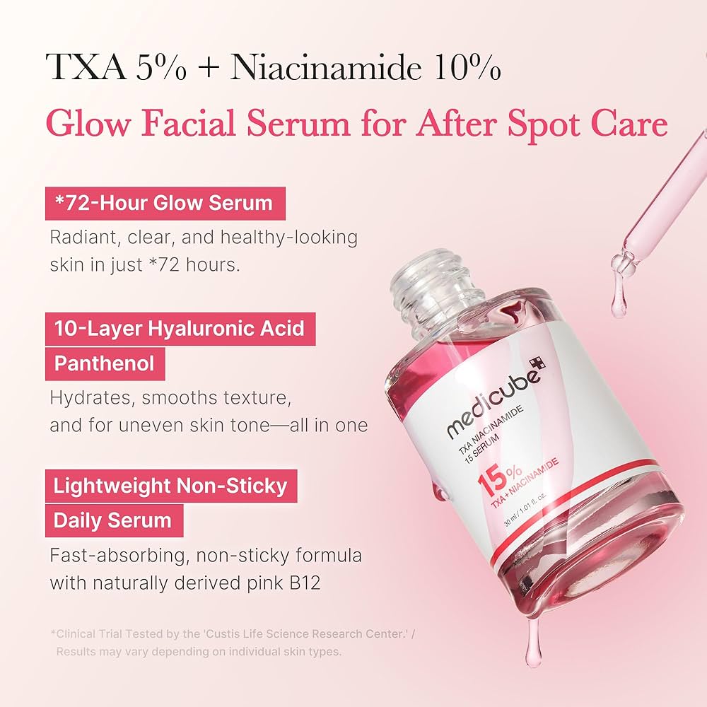 Medicube TXA Niacinamide 15% Serum 30ml  - after spot care and uneven skin tone & Texture.