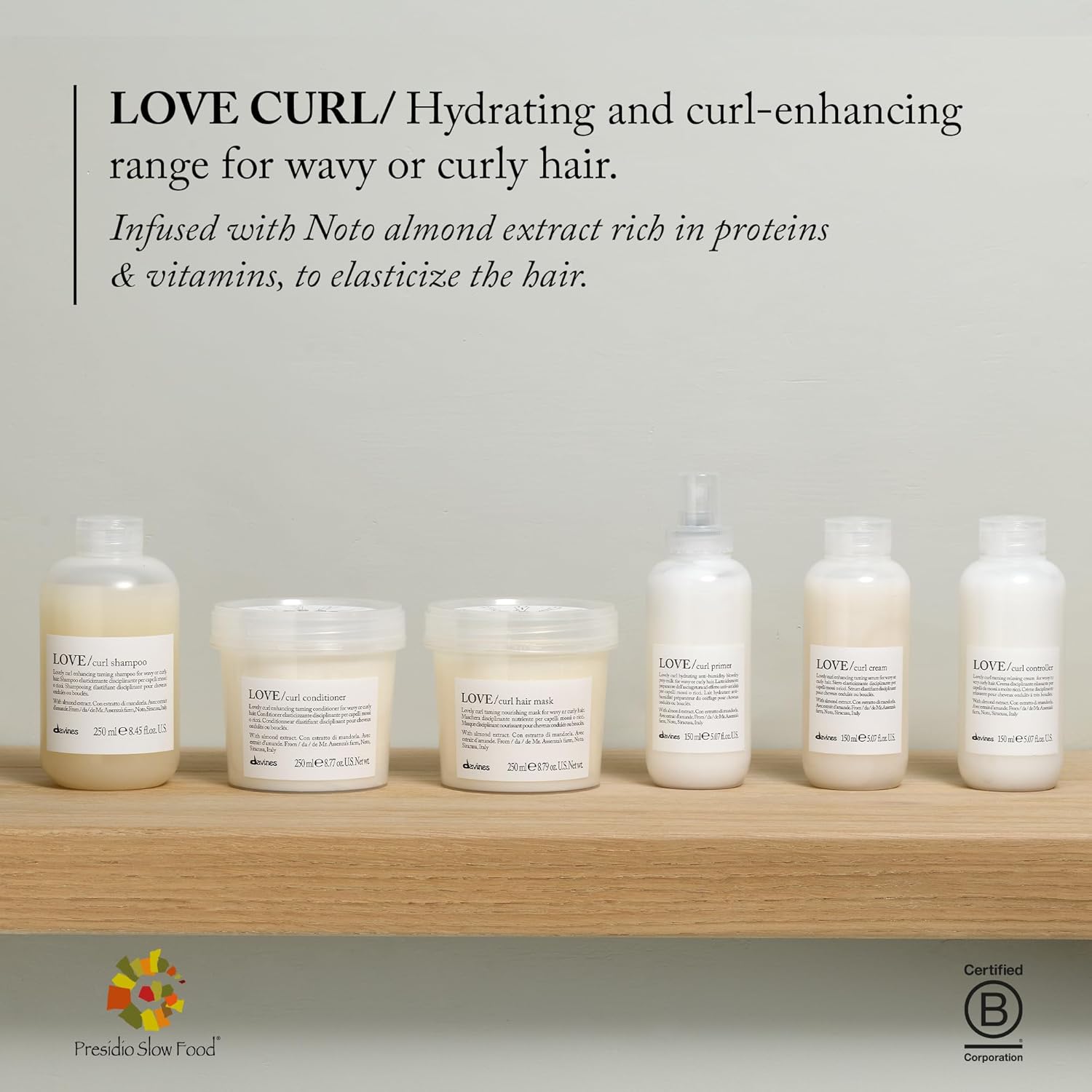Davines LOVE Curl Shampoo 75 ml – Moisture-Rich Enhancing Shampoo with Almond Extract