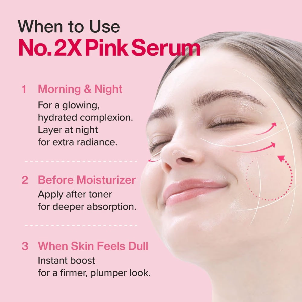 Numbuzin No.2 Rose PDRN Collagen 2X Plumping Serum + Collagen Shot 30ml