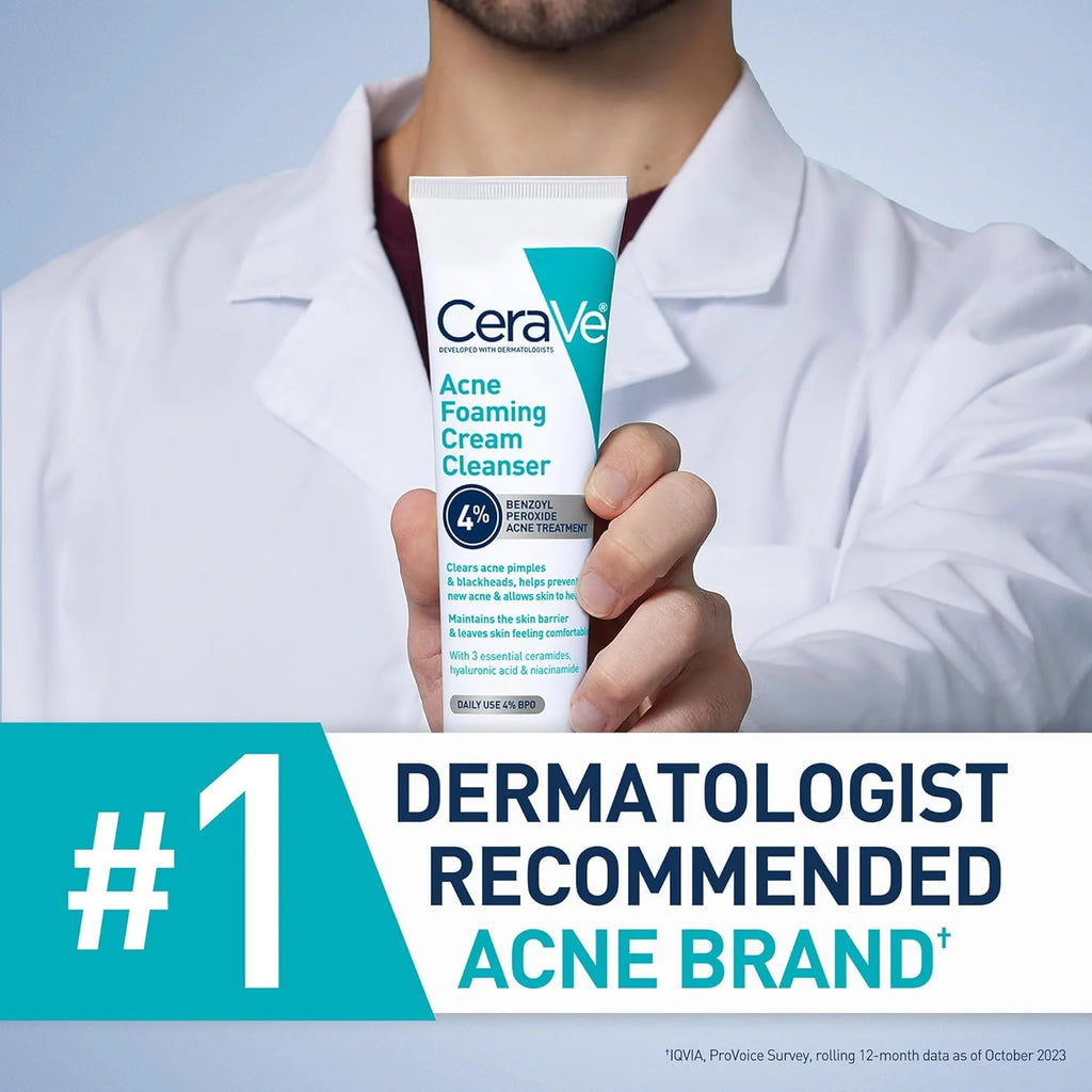 CeraVe Anti‑Acne Foaming Cream Cleanser 4% 150ML