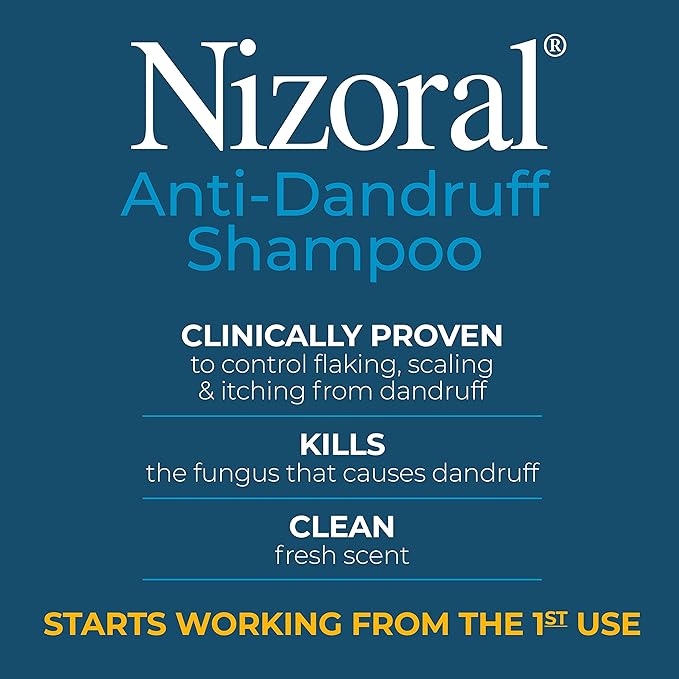 Nizoral Anti-Dandruff Shampoo with 1% Ketoconazole, Fresh Scent 200ml