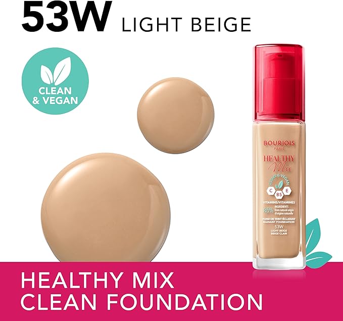 Bourjois Paris Healthy Mix 53W Light Beige Radiant Foundation
