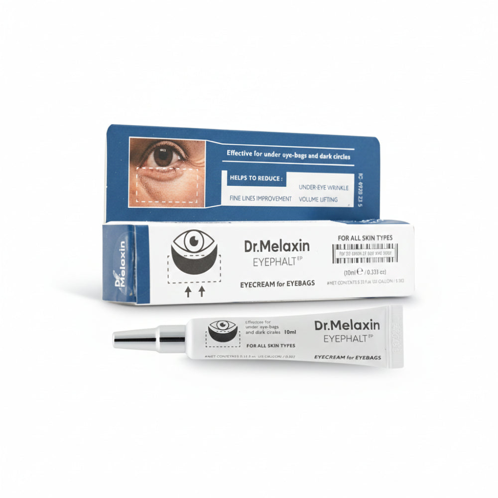 Dr. Melaxin eye cream packaging on a white background