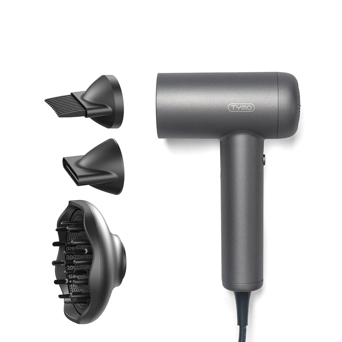 TYMO HC602 Airhype Lite High-Speed Hair Dryer Gray 3 Nozzles 240V