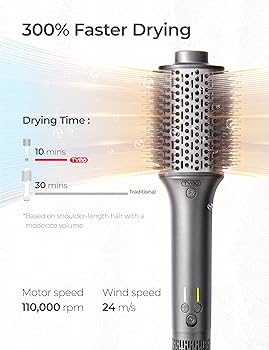 TYMO Hair Dryer Brush HC302 Airexcel 3 in 1 Styler Grey