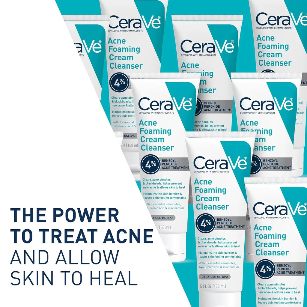 CeraVe Anti‑Acne Foaming Cream Cleanser 4% 150ML