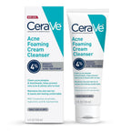 CeraVe Acne Foaming Cream Cleanser packaging on a white background