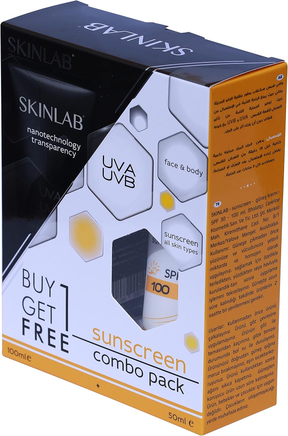 SKINLAB SPF100 Sunscreen Combo Pack 100ml & 50ml