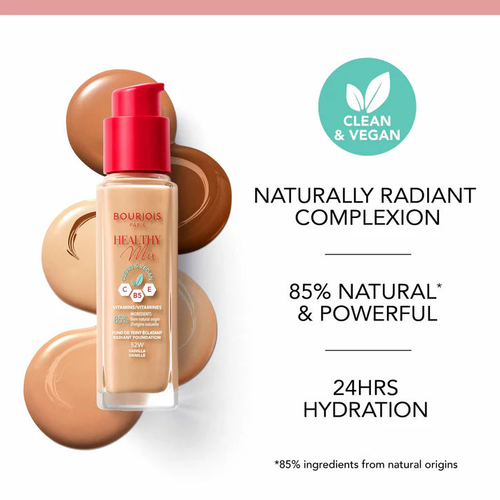 Bourjois Paris Healthy Mix 51W Light Vanilla Radiant Foundation 30ml
