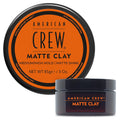 American Crew Matte Clay jar with orange lid on a white background