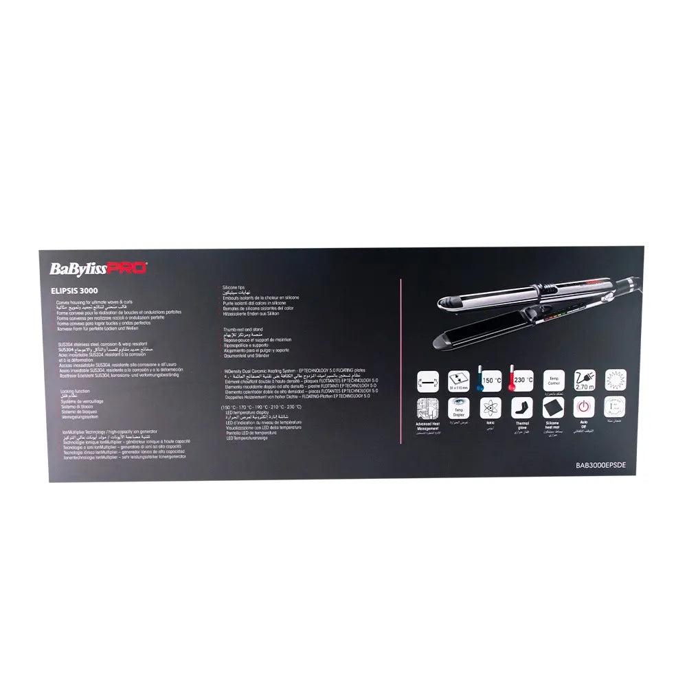 Babyliss Pro Hair Straightener Elipsis 3000  Black Box