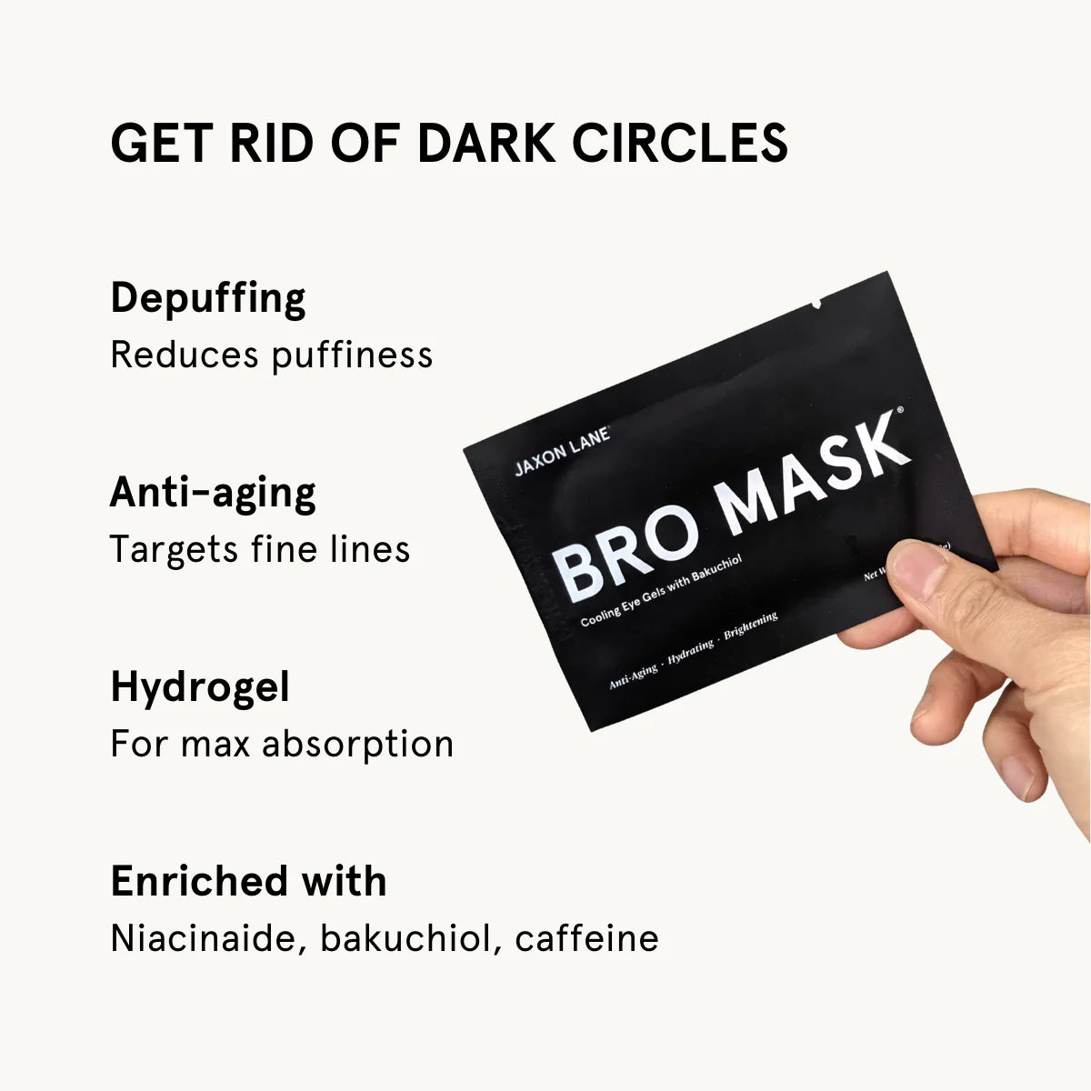 Jaxon Lane Bro Mask Cooling Eye Gels with Bakuchiol 3g (1 Pair)