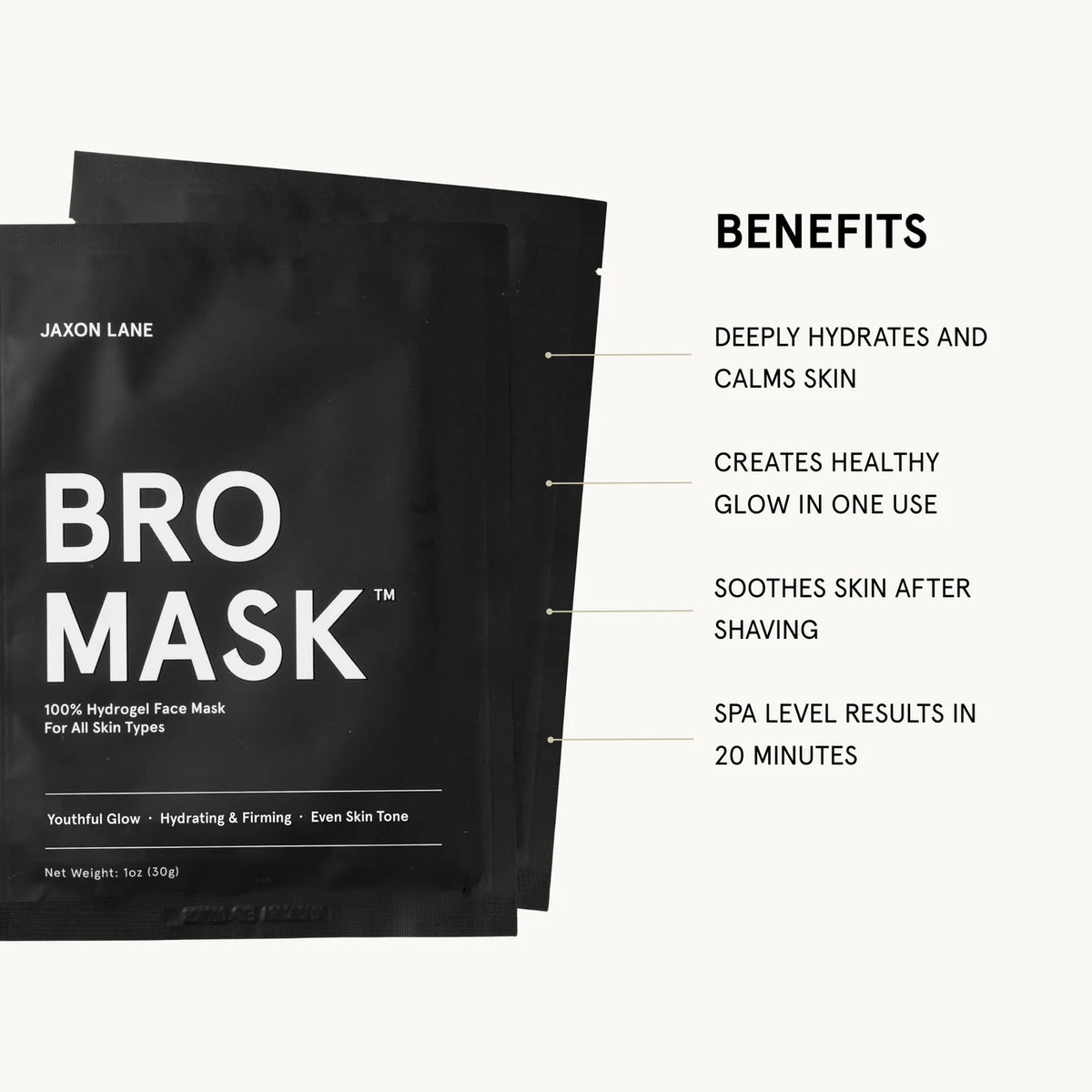 Jaxon Lane Bro Mask 100% Hydrogel Sheet Mask (1 pc)