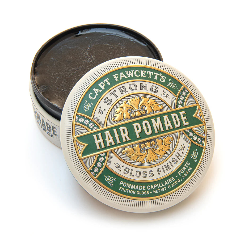 Captain Fawcett’s Strong Pomade Strong Hold with High Gloss Finish 100g