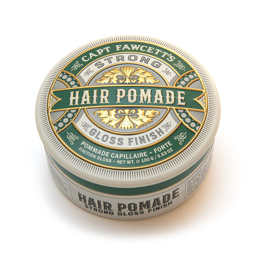 Captain Fawcett’s Strong Pomade Strong Hold with High Gloss Finish 100g