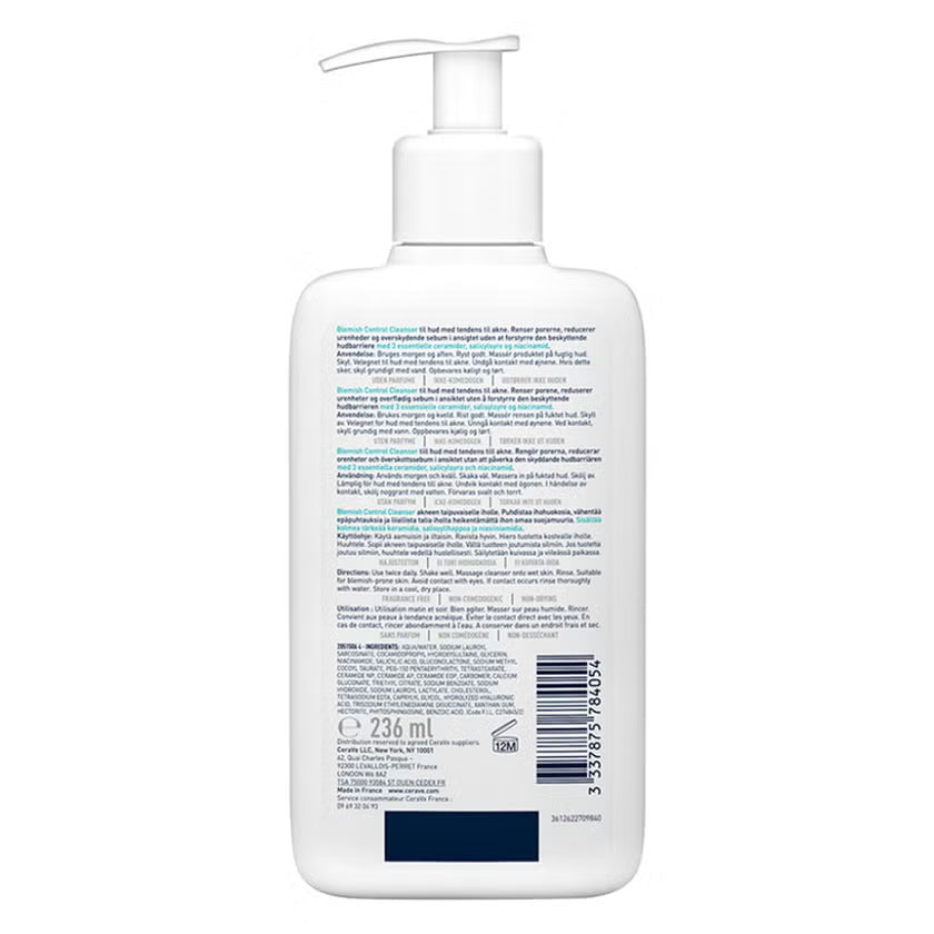 CeraVe Blemish Control Cleanser For Blemish‑Prone Skin 236 ml